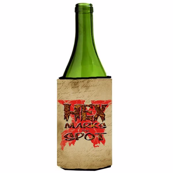 Hex Marks The Spot Halloween Wine bottle sleeve Hugger - 24 oz.